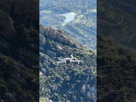 Cathedral Peak Panoramic View, Drone Flying, Arlington Peak, Santa Barbara