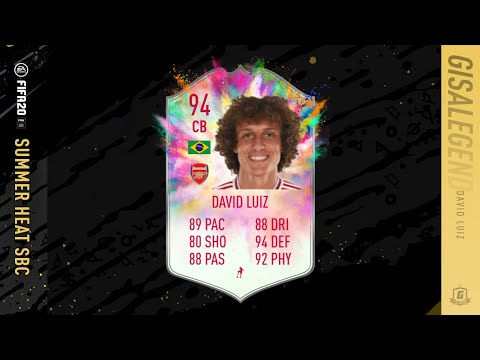 FIFA 20 Summer Heat David Luiz SBC Guide - 94 Rated, 600k Spend & 100k Worth of Packs
