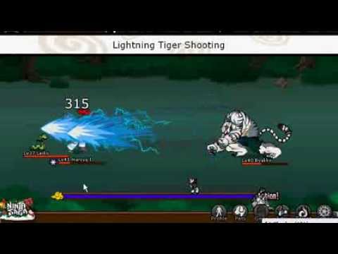 ninja saga marzuq(41) vs byakko(40) alone