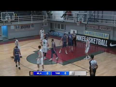 Mirkovic Adam No. 12 blue jersey full game KK MLADOST vs KK TAMIS Season 2016/2017