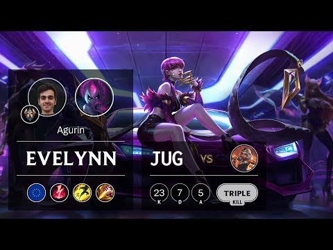 Evelynn Jungle vs Qiyana - EUW Challenger Patch 9.22