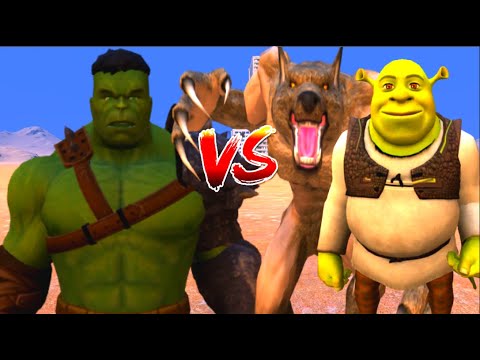 100 HULK vs 1000 Werewolf and 1000 SHREK (Marvel vs Marvel)