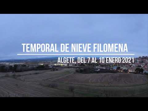 Borrasca Filomena en Algete 2021 - Timelapse