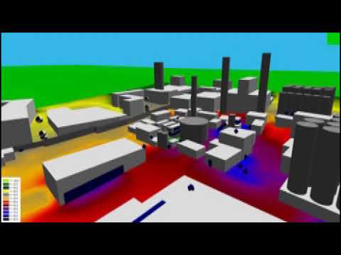 Noise model contour map to predict environmental noise levels from an industrial site