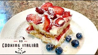 World's Best Strawberry Tiramisu Recipe Cooking Italian with Joe