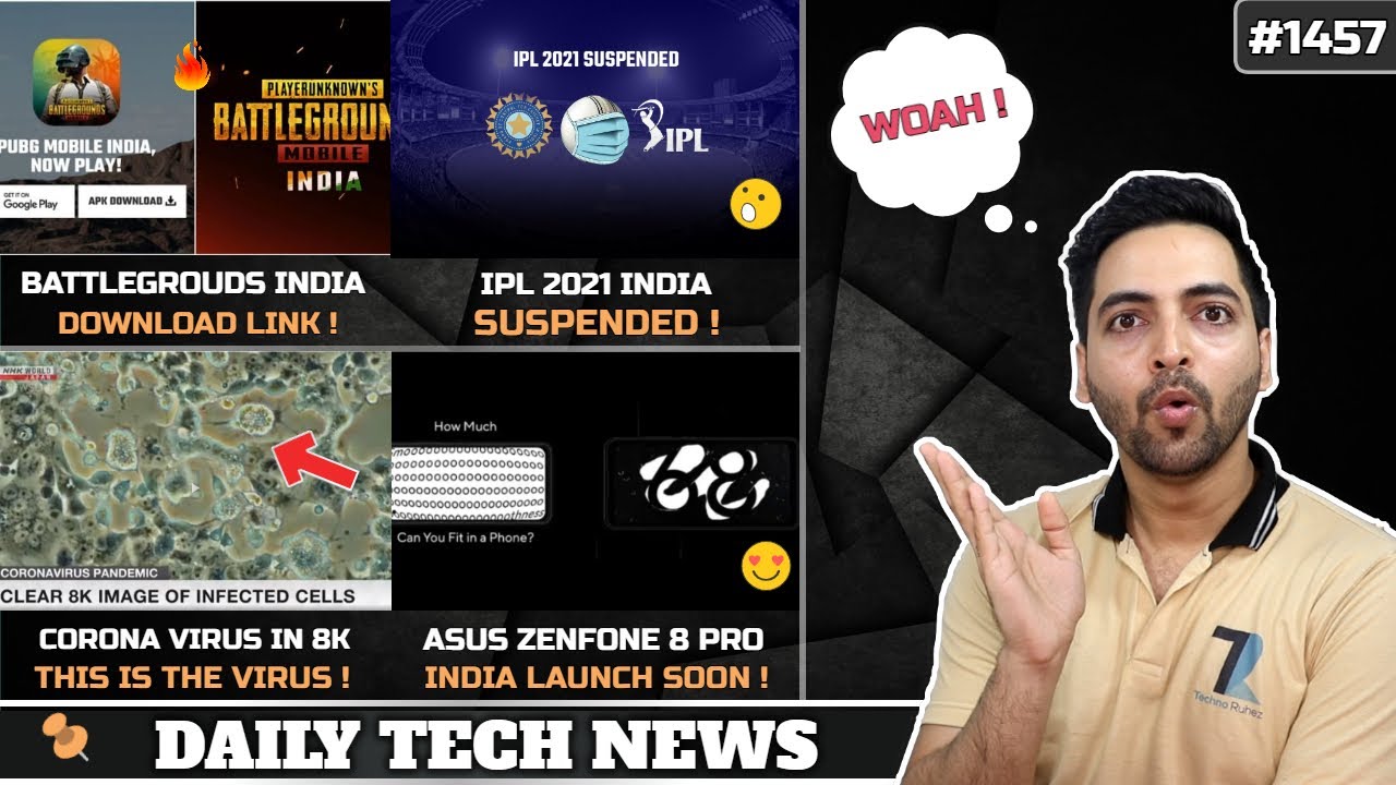 PUBG Battlegrounds Mobile India Download Link😍,IPL Suspended,Asus 8 Pro India,MIUI 13,Covid-19 In 8K