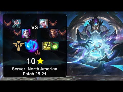 Zilean Support + Jinx vs Janna + Draven - NA GrandMaster - Patch 25.21