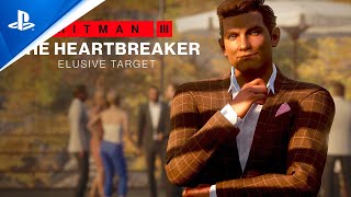 PlayStation Hitman 3 - The Heartbreaker: Elusive Target Mission Briefing | PS5, PS4, PS VR anuncio