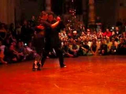  Lucia Mazer  and  Mariano Frumboli  are  dancing  to  the  tango  "  El Milagro  "