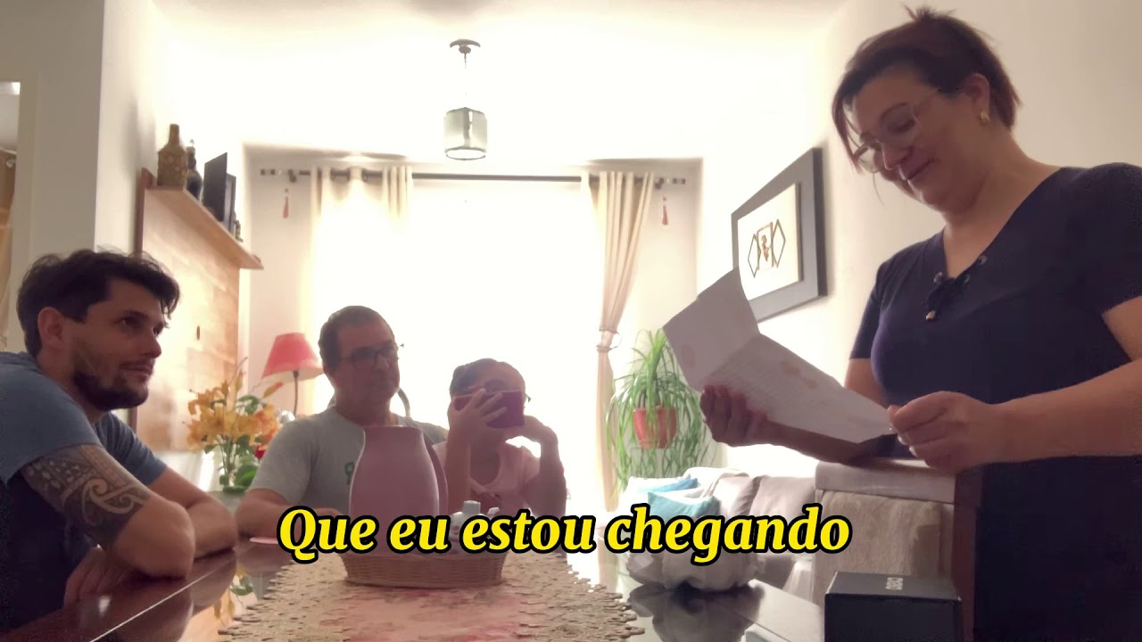 O anúncio da gravidez - reação do marido e avós