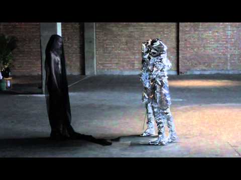 Dorota (veil woman scene) as part of performance 'DÉJÀ VU...' Luisa Mota @ V22, London