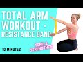 10 MINUTE RESISTANCE BAND ARM WORKOUT - At Home Upper Body