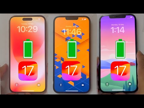 iOS 17.0.1 iPhone 14 Pro Max vs 13 Pro Max vs 12 Pro Max Battery Life DRAIN TEST 2023