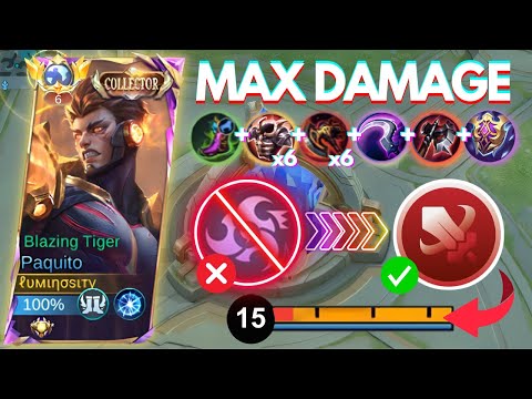 STOP USING ASSASSIN EMBLEM! USE THIS INSTEAD FOR MAX DAMAGE! BEST PAQUITO BUILD 2024 | MLBB