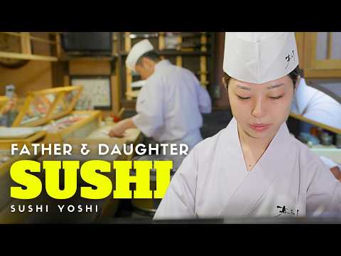 Đằng sau quầy của một nhà hàng sushi Nhật Bản do bố và con gái làm chủ (Behind the Counter at a local Japanese Father & Daughter Sushi Restaurant)