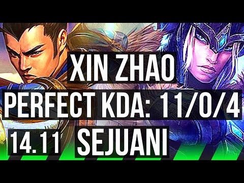 XIN ZHAO vs SEJUANI (JGL) | 11/0/4, Legendary | KR Master | 14.11