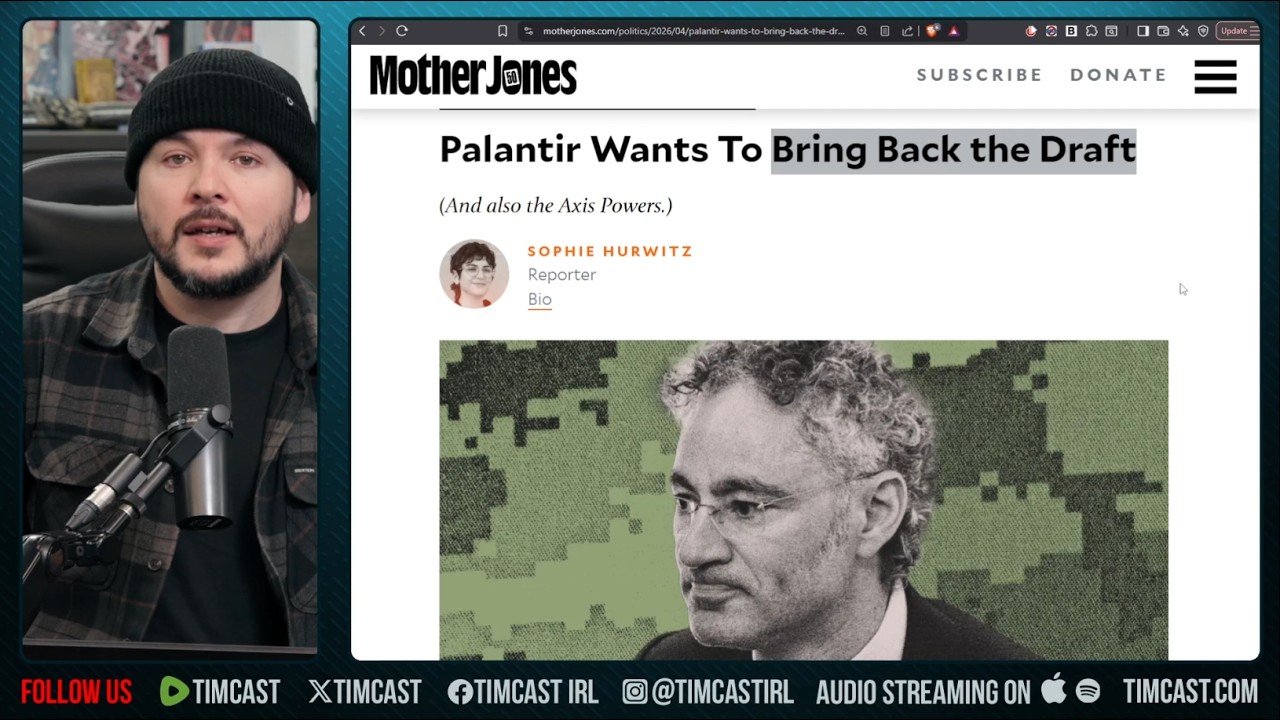 Palantir Calls For MILITARY DRAFT Amid World War 3 Fears | Tim Pool