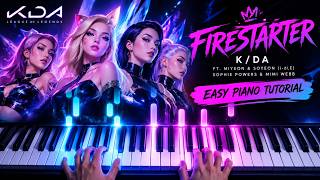 🎹 K/DA - FIRESTARTER EASY Piano Tutorial