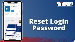CitiBank Online Banking Reset Login Password | 2021