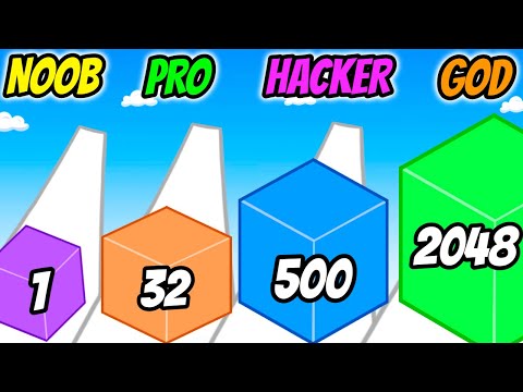 Cubes 2048 Jump - NOOB vs PRO vs HACKER vs GOD