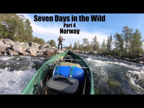 Kanuabenteuer in der Wildnis – Teil 4. Abfahrt auf dem Fluss Røa in Norwegen. Wildwasser-Stromsch...