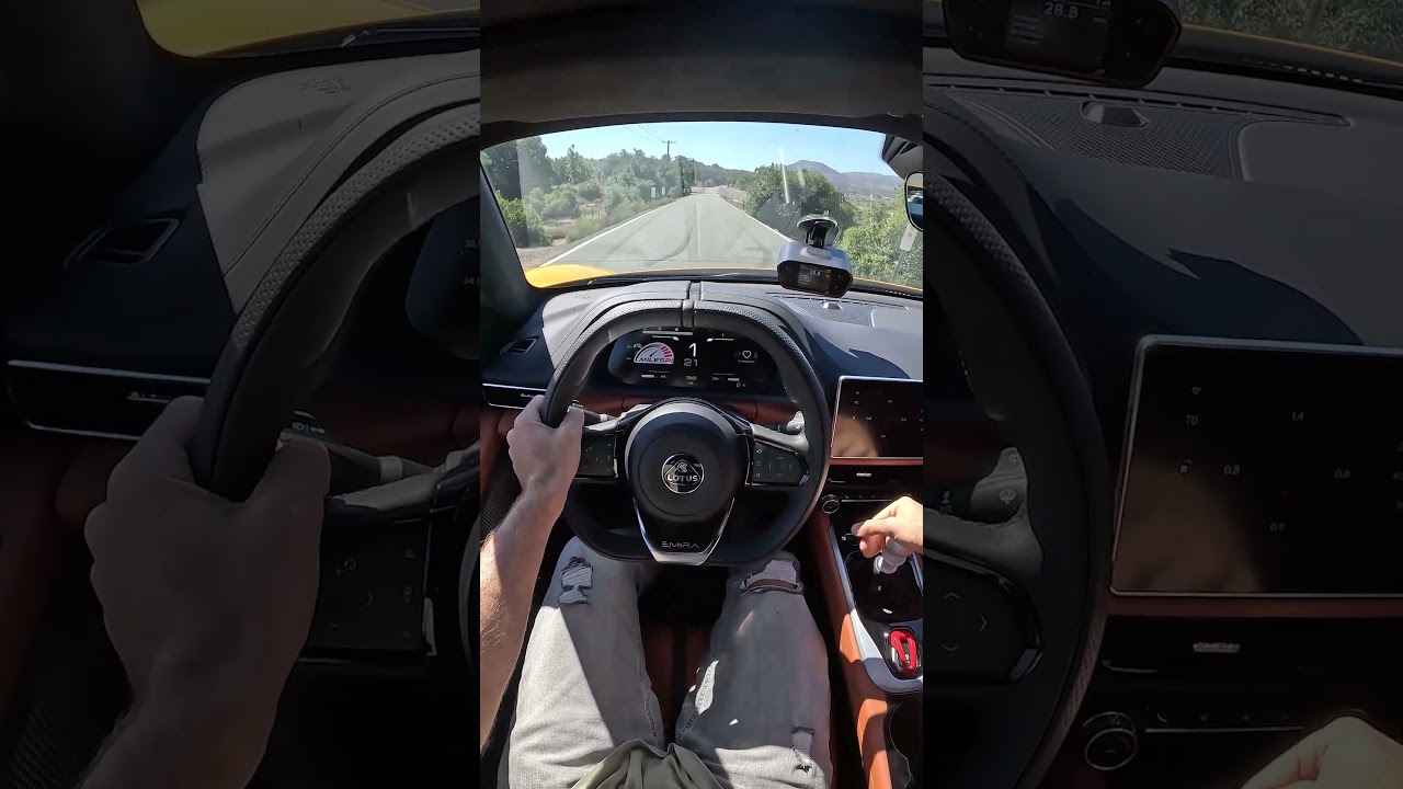 The Lotus Emira V6 Manual Gets to 60 in 4.7 Seconds (POV Drive #shorts