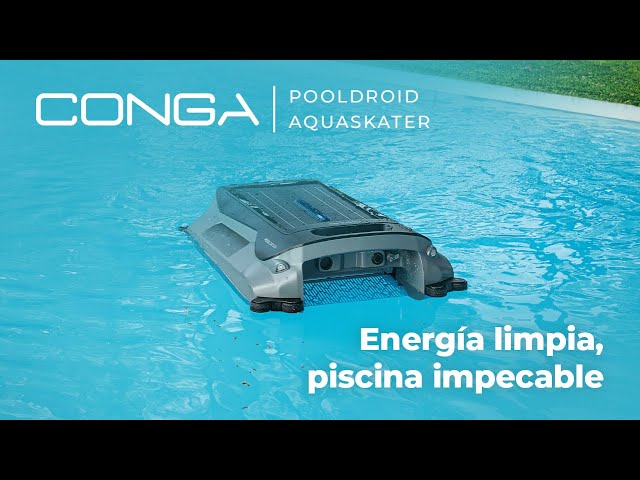 Robot limpiapiscinas Cecotec Conga Pooldroid AquaSkater Solar, 16h autonomía, sensores ultrasónicos, depósito XXL video