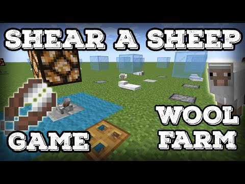 Minecraft Tutorial - Shear A Sheep - Wool Farm(Minecraft 1.17+)