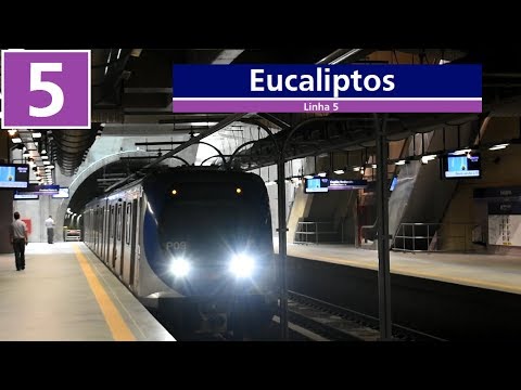 Metrô SP / Via Mobilidade | Trens na estação Eucaliptos