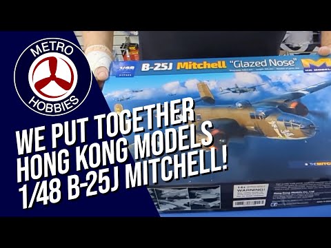 We put together Hong Kong Model's 1/48 B-25J Mitchell 'Glazed Nose' | Model Kit Review