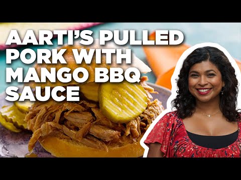 Aarti's Pulled Pork with Mango BBQ Sauce | Aarti Party | Food Network
