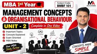 Management Concepts & Organisational Behaviour | Unit 2 One Shot | MBA 1st Yr | BMB 101 | AKTU EXAM