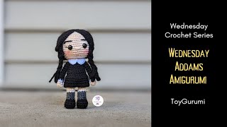 How to Crochet Wednesday Addams Amigurumi || The Addams Family Amigurumi || Wednesday Addams Crochet