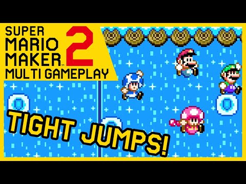 Super Mario Maker 2 Multiplayer These Levels Want PERFECT Jumps!