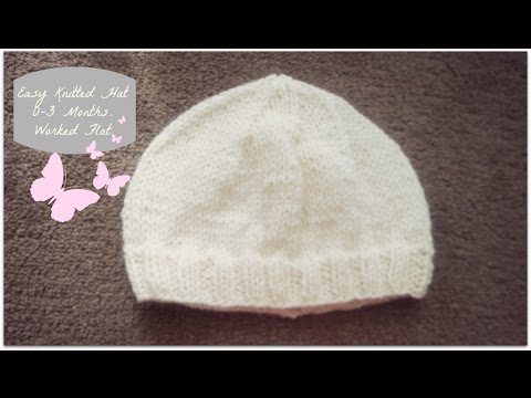 Basic Knitted Hat 0-3 Months | Worked Flat