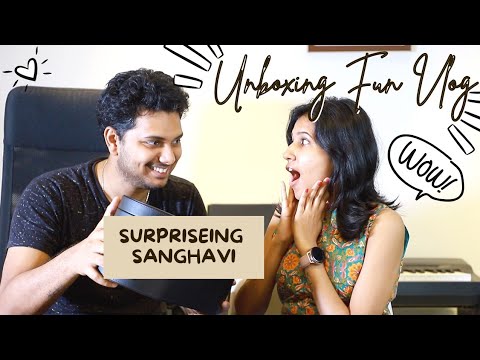 Tamil Couple Vlog | Surprise Bday Gift for Sanghavi During Video Shoot | Unboxing Atrocities | Tamil