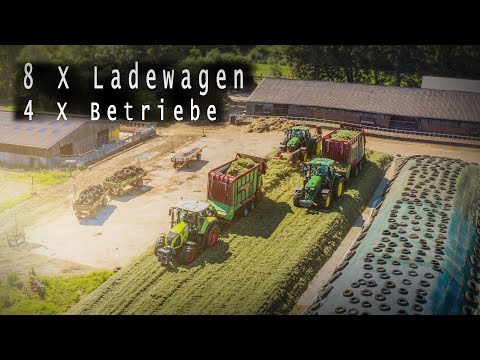 Lohnbetrieb Hilmar Thomßen | ACHT Ladewagen - VIER Betriebe - Perfekte Teamarbeit | 4K