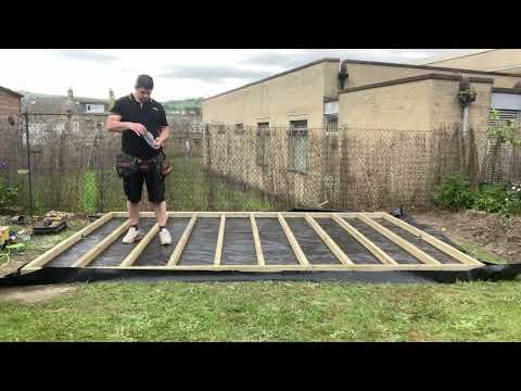 DIY Garden room floor construction