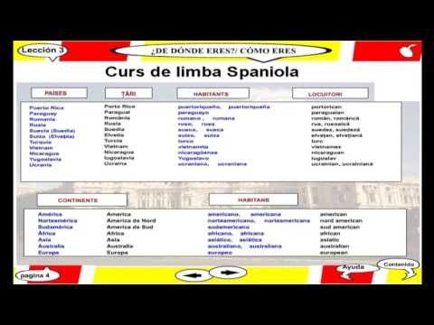 Curs video de limba Spaniola - Lectia 3