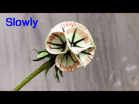 ABC TV | How To Make Scabiosa Pods Paper Flower With Shape Punch (Slowly) - Craft Tutorial