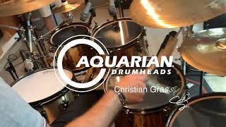 Video thumbnail for Aquarian Drumheads Choice by Christian Grassart