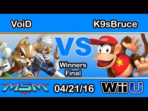 MSM 42: 2GG | VoiD (Sheik, Fox) Vs. K9sbruce (Diddy Kong) Winners Finals - Smash Wii U