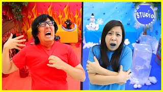 HOT and COLD CHALLENGE!! Ryan's Mommy vs Ryan's Daddy!!!