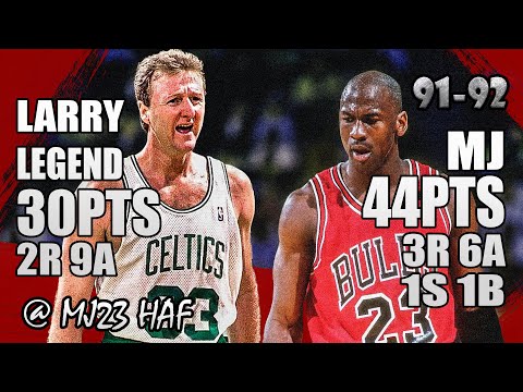 Michael Jordan vs Larry Bird Highlights (1991.11.06) - 74pts Combine! OLD BIRD Faceoff Prime MJ!