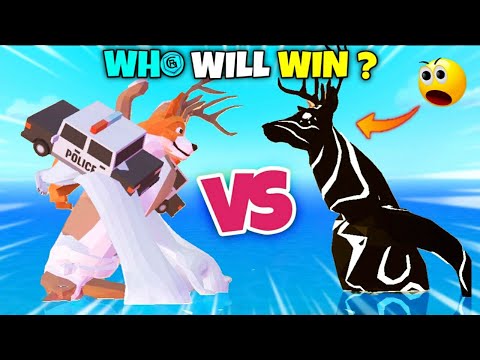 GIANT DOG vs GIANT FUTURE DEER BOSS |Deeeer Simulator | Red Gamer