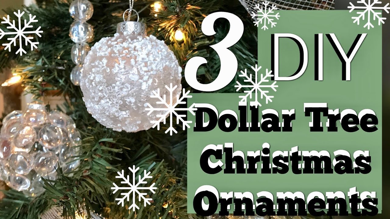 3 Cheap Easy Winter Wonderland Ornaments | Dollar Tree Christmas DIY