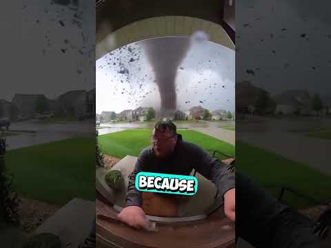 His Mom Locked Him Out of The House During a Tornado 😳 (@AIslop_/X)