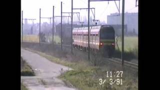 preview picture of video 'NMBS AM 82 - 2 delige bordeaux breaks op L 21 Attenhoven Landen 03/03/1991'