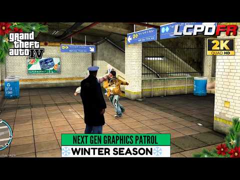GTA IV LCPDFR 2025 GAMEPLAY NEXT GEN GRAPHICS PATROL IN SNOW