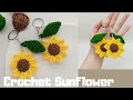 Crochet Sunflower Keychain Video Tutorial | JQ Handmade